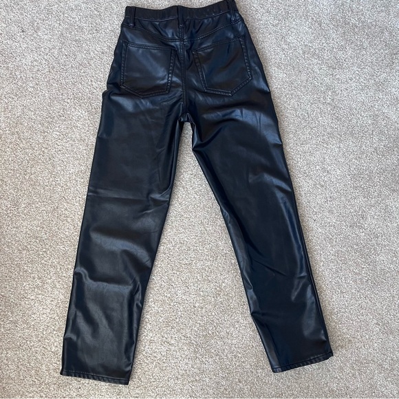 Abercrombie and Fitch Ankle Straight Ultra High Rise Vegan Leather Pants Size 27 - Picture 12 of 15